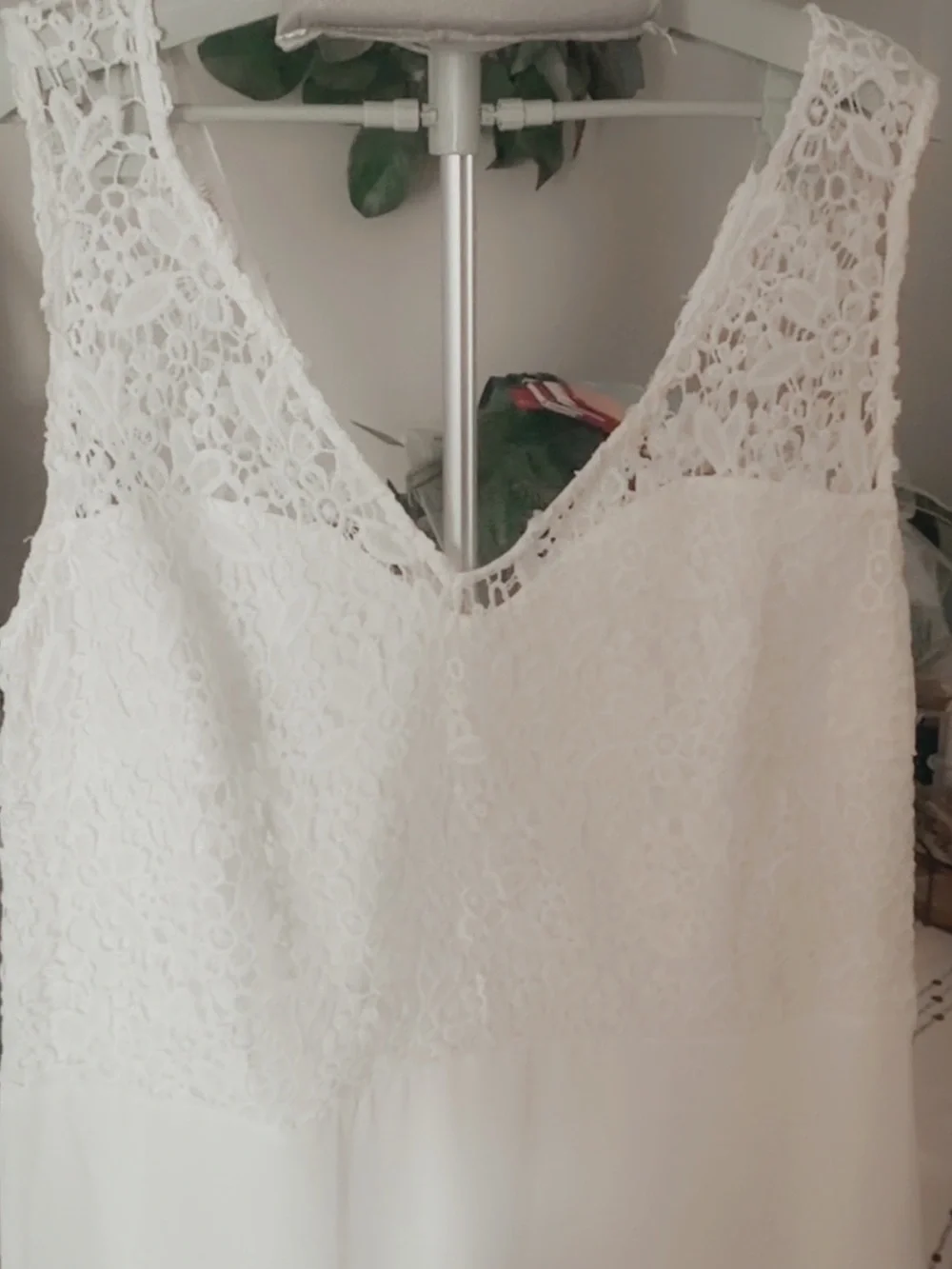 Lace Bodice White A-Line Dress
I package my clothing in weather proof bags. - Picture 5 of 9